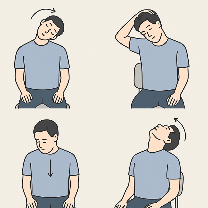 간단히 할 수 있는 목 스트레칭 순서