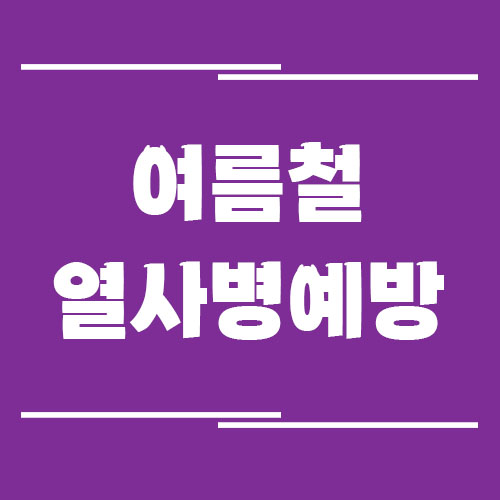 여름철 열사병 예방을 위한 수분 섭취 요령