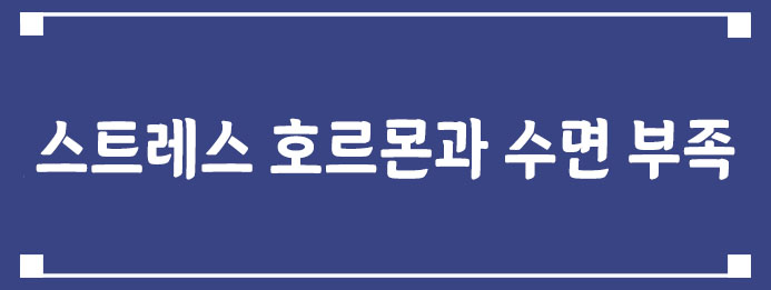 스트레스 호르몬과 수면 부족
