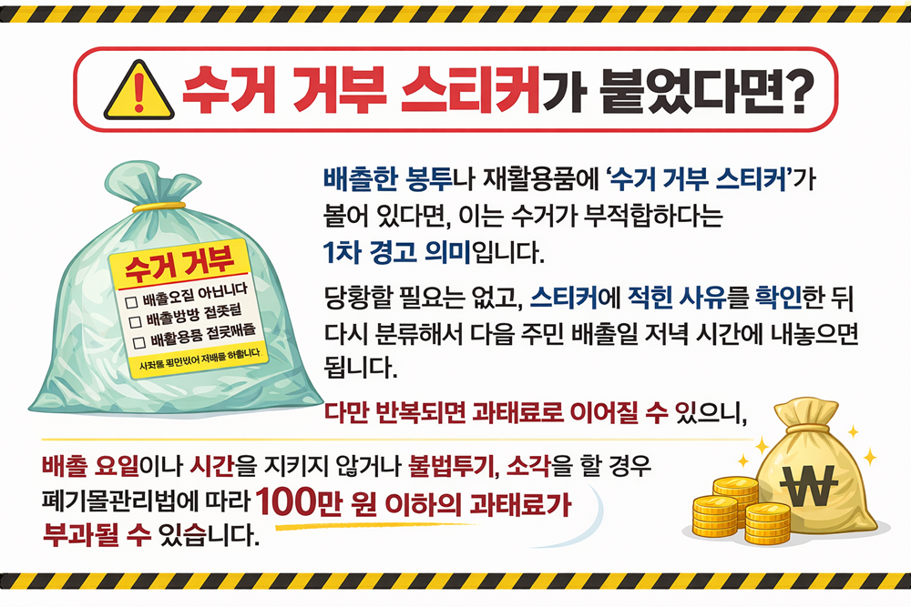 수거 거부 스티커