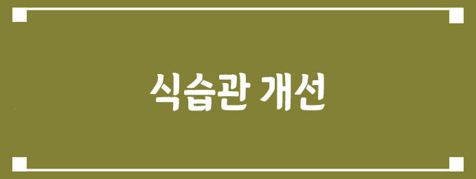 식습관 개선