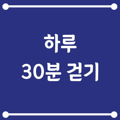 Read more about the article 하루 30분 걷기로 살 뺄 수 있을까요?